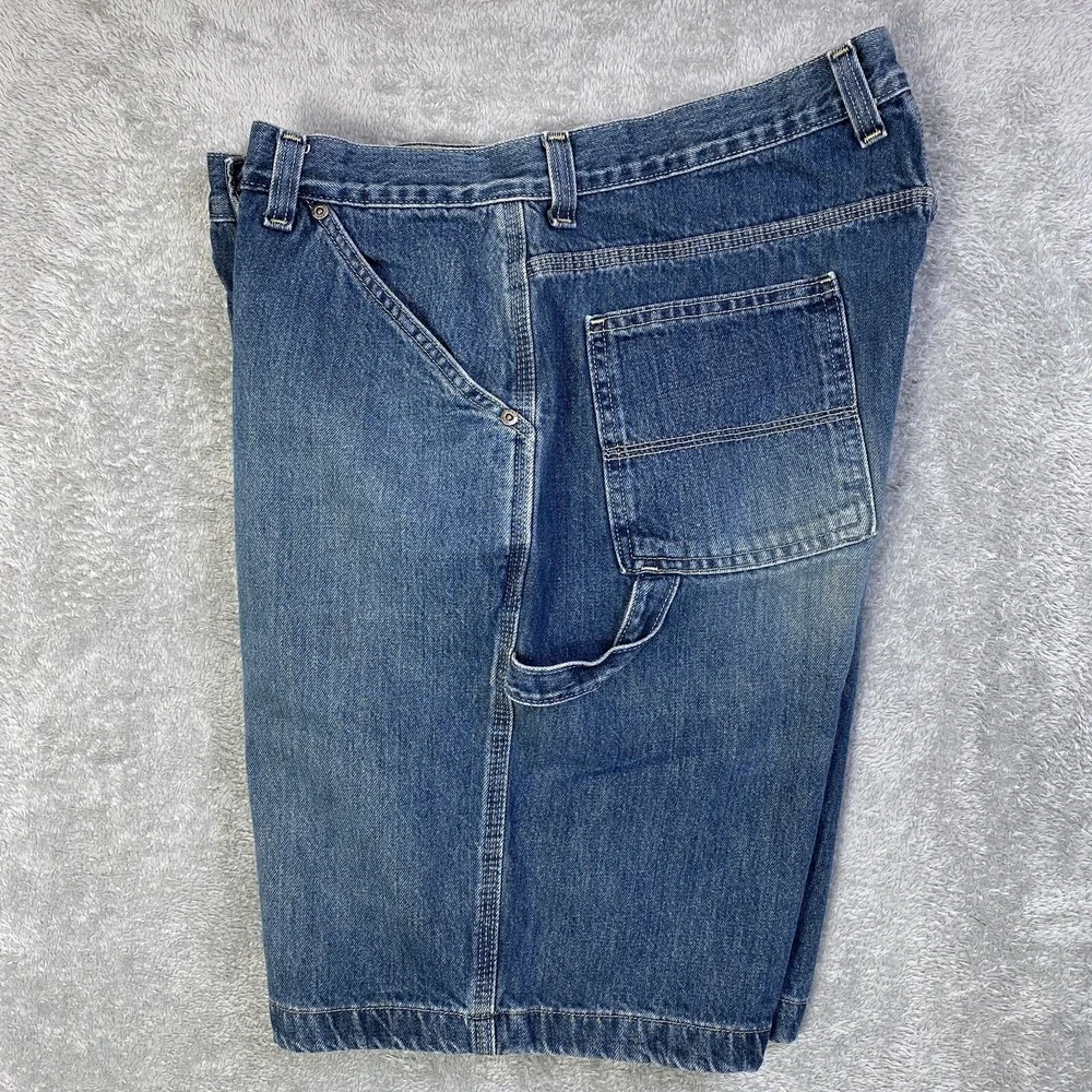 VTG Members Mark Shorts Men 38 Blue Denim Carpenter Workwear Skater Y2K Baggy